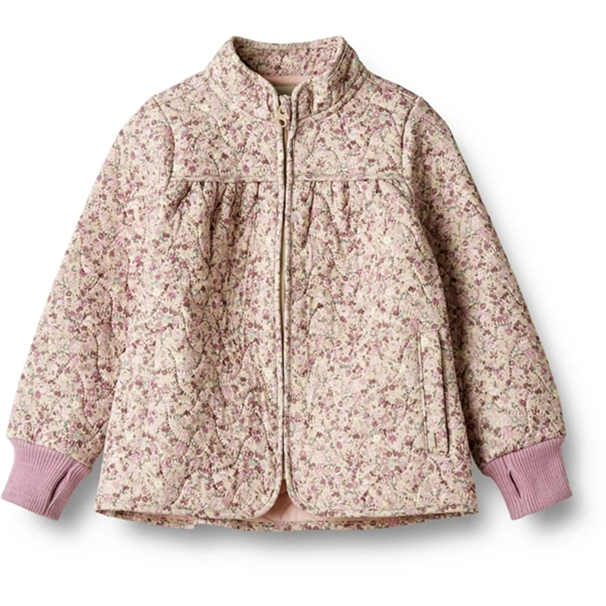 Wheat Thermo Clam Multi Flowers Jacket Thilde