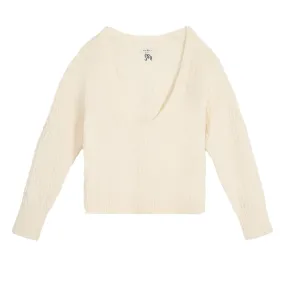 Womens Gabrielle Cableknit Sweater Ivory - AW24