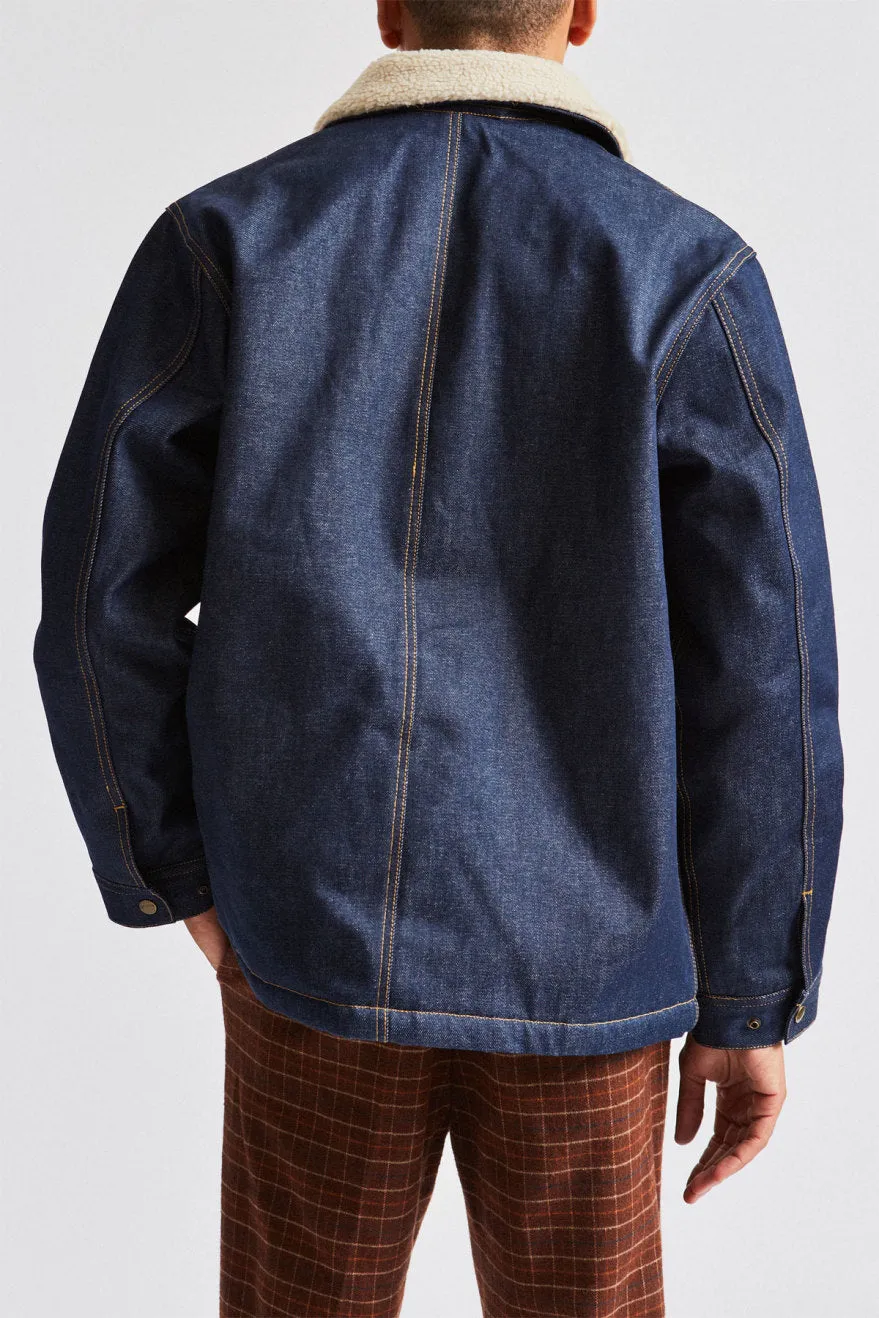 Yard Sherpa Denim Jacket - Raw Indigo